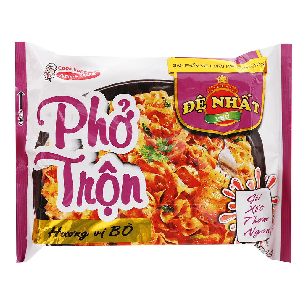 Thùng 18 gói phở trộn Đệ Nhất vị bò 84g