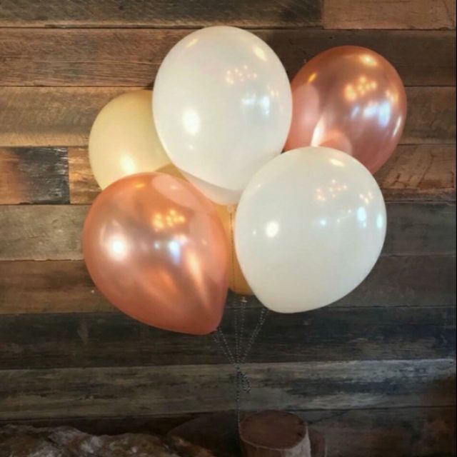 Set 10 bóng hồng cam nhũ ( rose gold )