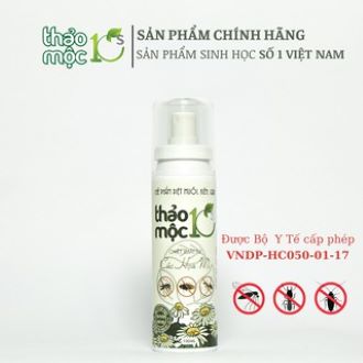 XỊT CÔN TRÙNG (MUỖI, KIẾN, GIÁN) THẢO MỘC 10S 100ML, 500ML