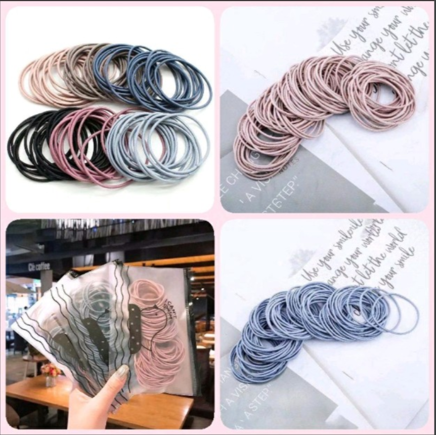 Combo 100 dây buộc tóc đủ màu