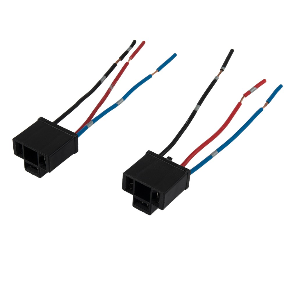 2x H4 Bulb Holder 3 Pin Headlight Connector Plug Replacement Repair H4 Bulb Wire Socket