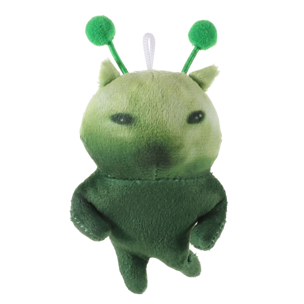 Creative 10cm Green Alien Cat Plush Toy Poseable Deformable Red Scarf ...
