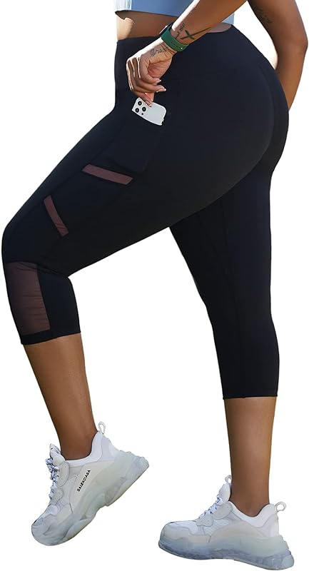 YOHOYOHA Plus Size Leggings High Waist Athletic Workout Yoga Pants