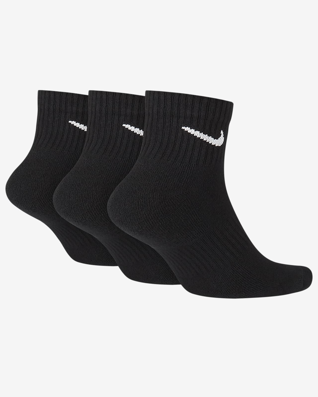 [Chính Hãng] Set 3 ĐôiTất Nike Everyday Cushioned Training Ankle Socks (SX7667-100)
