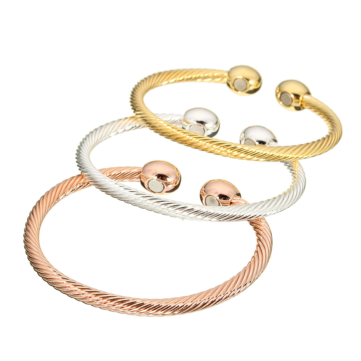 Healing Copper Magnetic Therapy Bracelet Bangle Arthritis Pain Relief Twisted.
