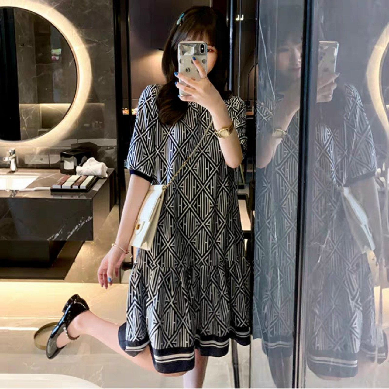 Đầm bầu công sở váy bầu đuôi cá mẫu mới