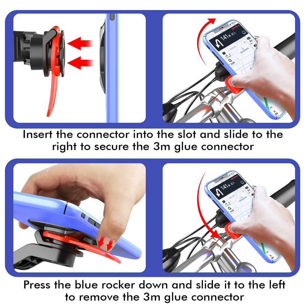 Motorcycle Phone Holder Shock Absorber Handlebar/Rearview Mirror Holder - View #13