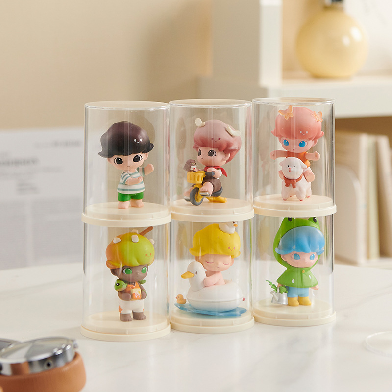 Storage box display stand Desktop dustproof doll display cabinet storage box