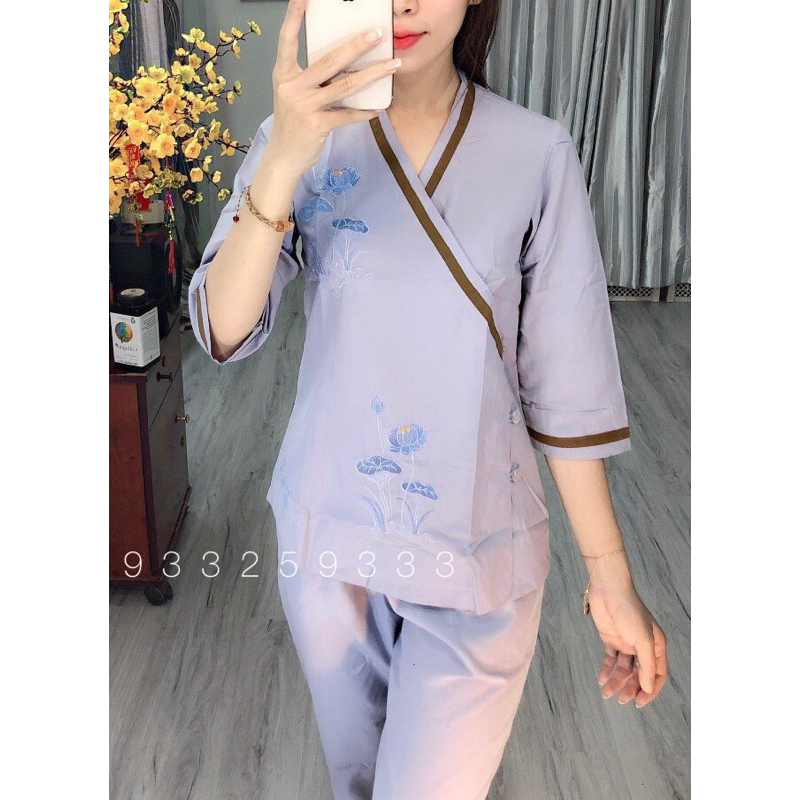 Đồ Lam Đi Chùa# Tim Viền