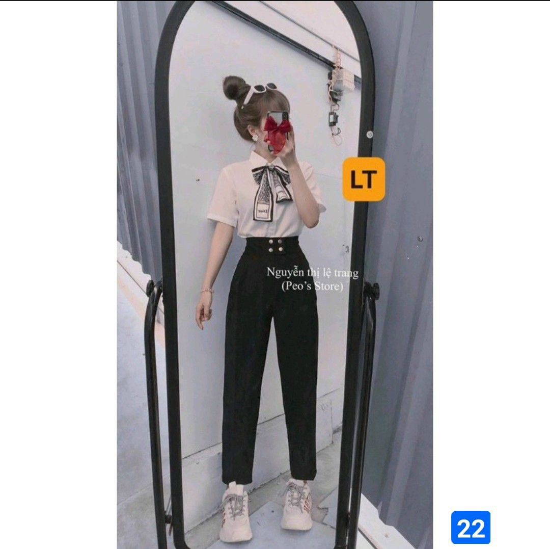 Quần Baggy Tây Nữ vải Tuyết Mưa KẾT HỢP ĐAI LƯNG HÀNG QUẢNG CHÂU Cao Cấp Nữ Tính - Thanh Lịch KINGSHOPPS TM22