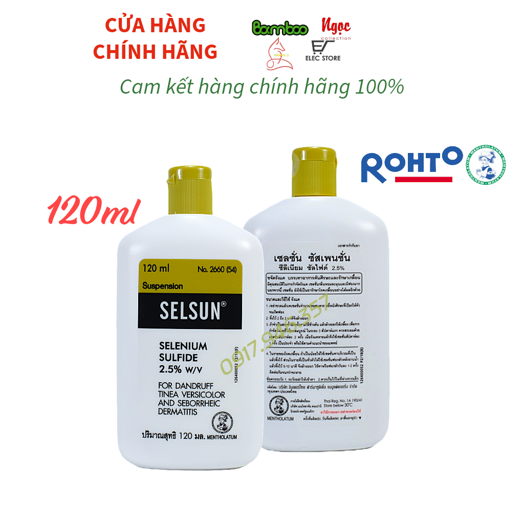 Dầu Gội SELSUN SELENIUM SULFIDE 2,5% Thái Lan 120ml