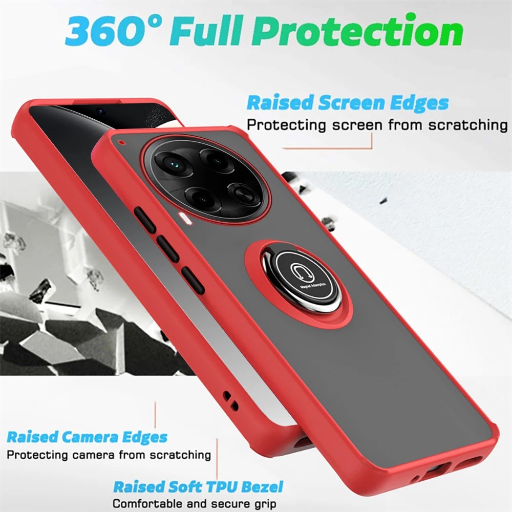 For Tecno Camon 30 Case Side Stripe Design Soft TPU Matte Texture Multifunctional Bracket All Inclusive Protection For Tecno Camon 30 Back Cover. 