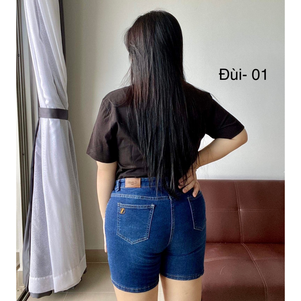 Quần đùi jean nữ lưng cao co giãn ,quần short đùi nữ chất bò