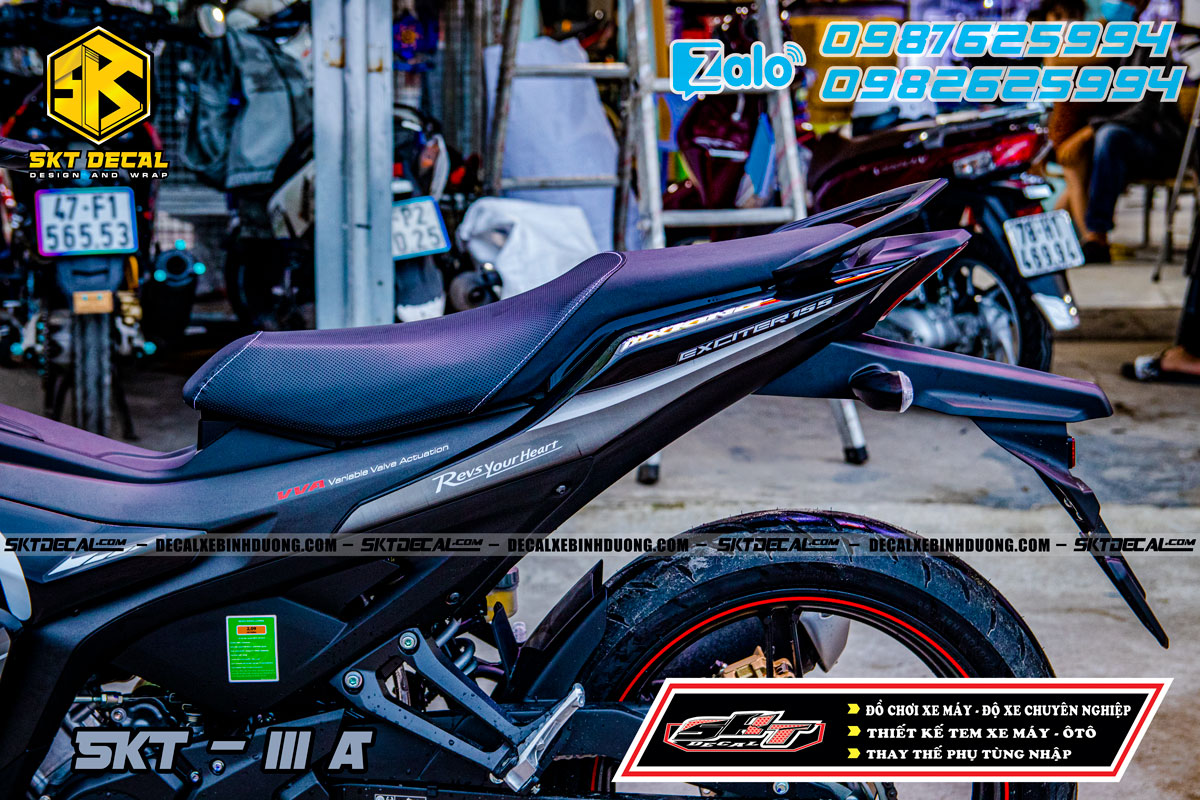 tem rời exciter 155 đen trắng movistar 111a