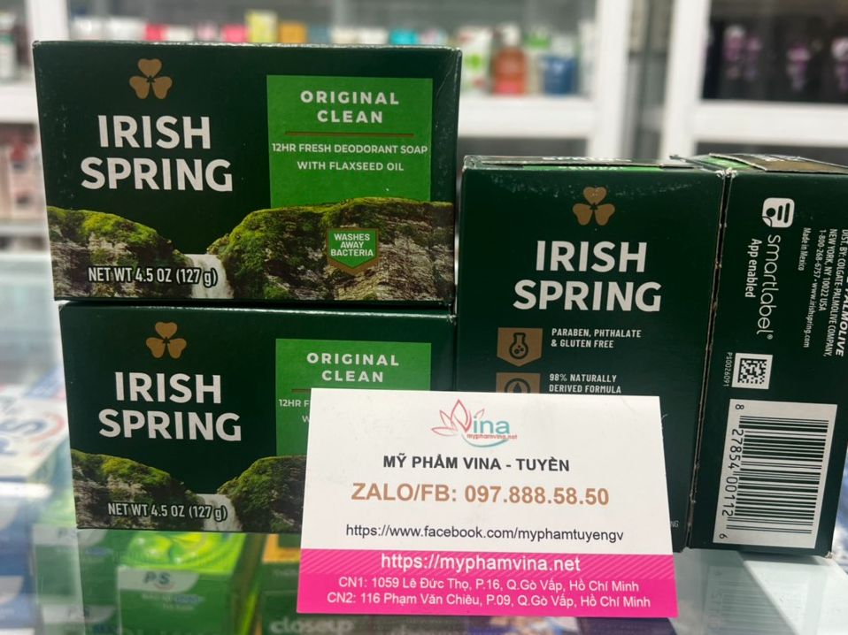 [HCM]Xà phòng khử mùi Irish Spring Original Deodorant Soap 104.8g
