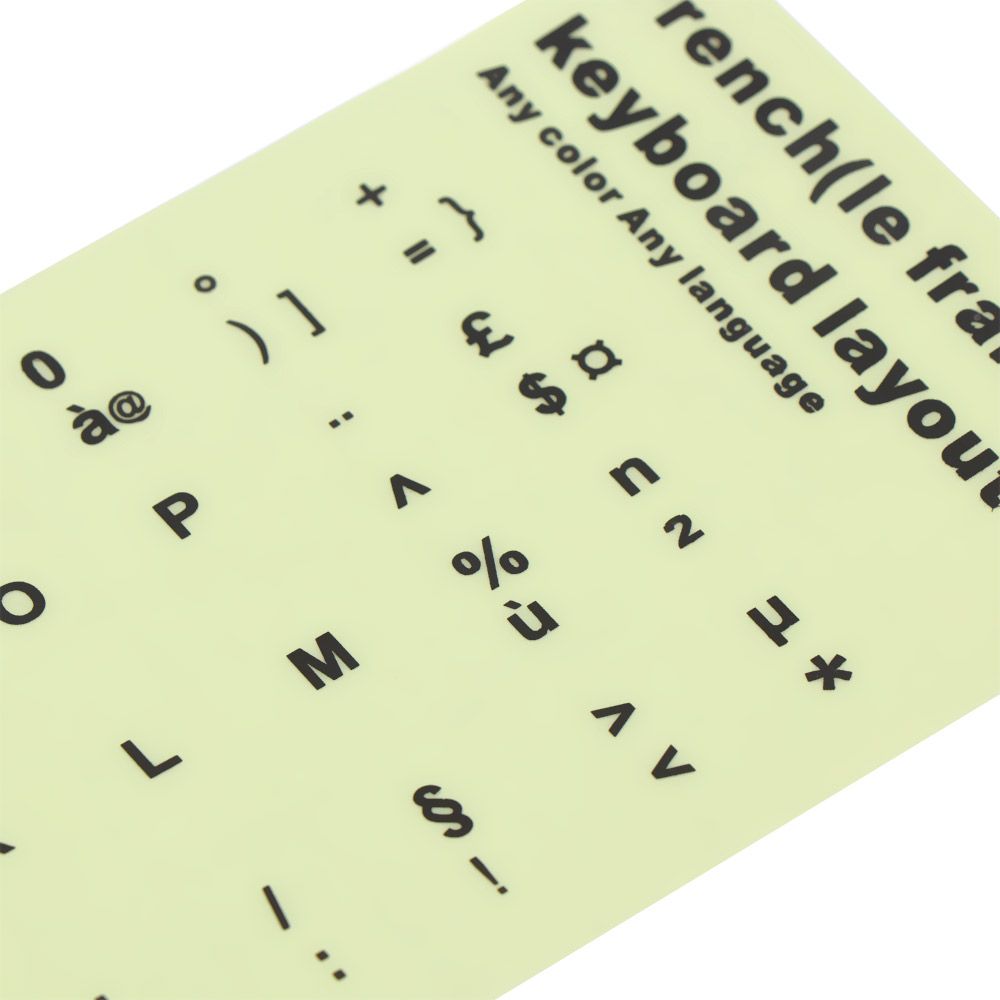 Spanish English French Luminous Keyboard Letter Alphabet Layout Sticker For Laptop Desktop PC 2023 New. 