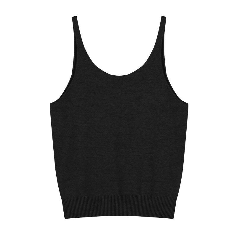 Lizard Delosal horses charm two -color tops Loose sleeveless hot girl Mao Zhi weaving vest