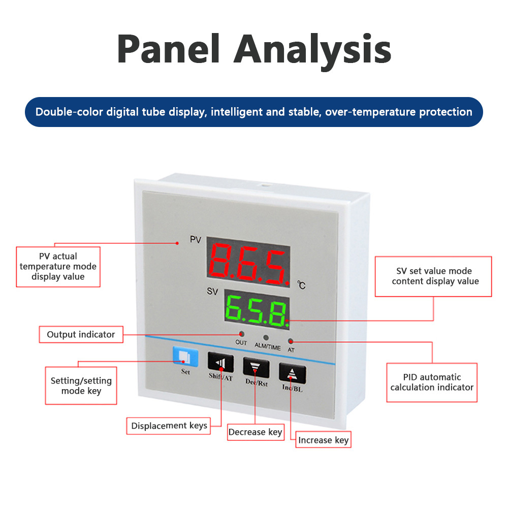 FocusAi PID Temperature Thermostat Controllers Centigrade AC 220V Temperature Controller for Home Brewing Oven Incubator