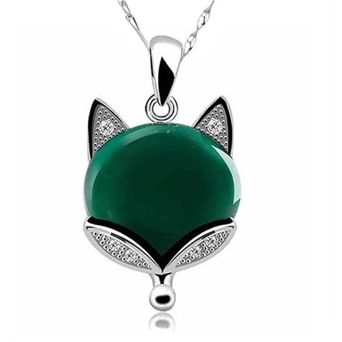 Natural%20Green%20Jade%20Fox%20Pendant%20Necklace%20925%20Silver%20Jadeite%20Chalcedony%20Amulet%20Fashion%20Charm%20Jewelry%20Gifts%20for%20Women%20Her%20-%20Image%206