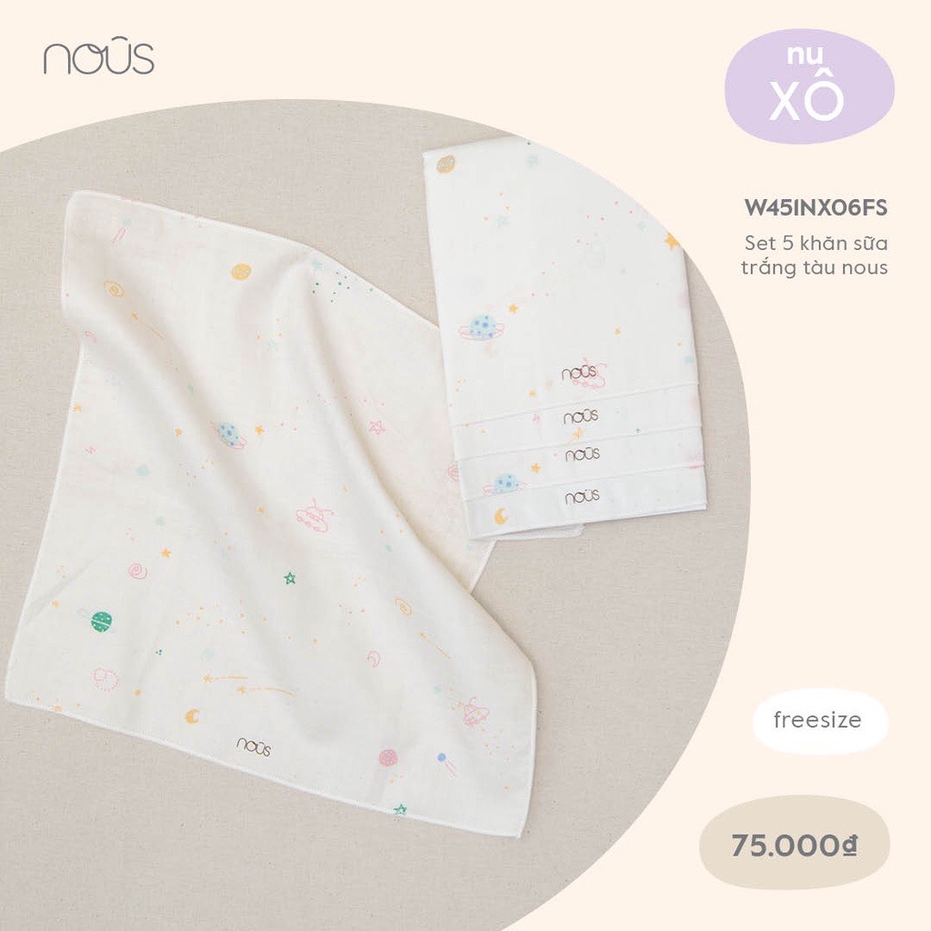 Set 5 khăn sữa Nous
