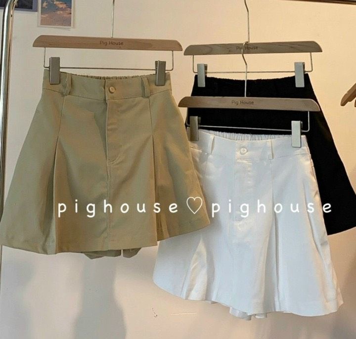 Quần short tuyết mưa lưng cao xếp ly siêu hot GUBAFASHION.