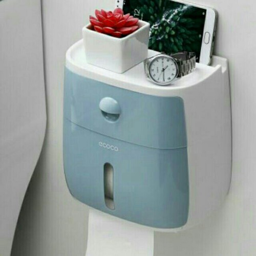 Hộp đựng giấy vệ sinh Ecoco 2 in 1 đa năng E1804 (màu ngẫu nhiên)