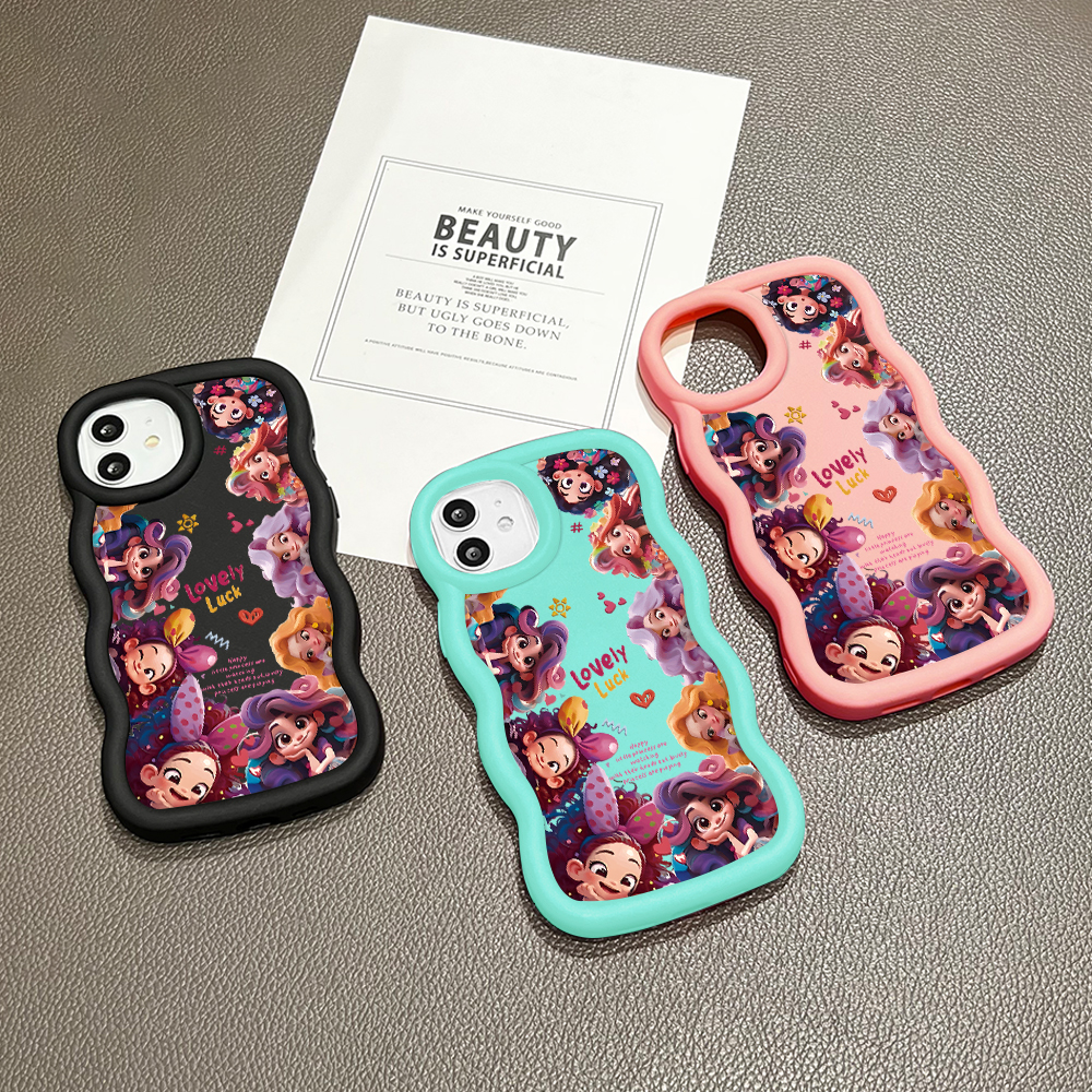 BILI for Samsung A06 Back Cover Lovely Princess Pattern Design Wavy Soft Silicone Mobile Phone Covers. 