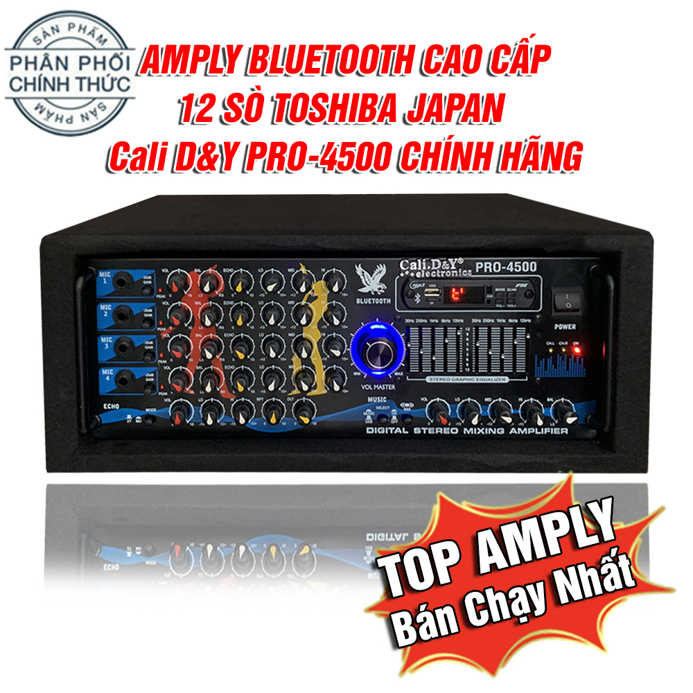 [Trả góp 0%]Âm Ly 12 SÒ LỚN Amply kết nối Bluetooth Cali.D&Y PRO-4500 Ampli bản nâng cấp cực mạnh, Karaoke gia đình nhà hàng sân khấu hội trường