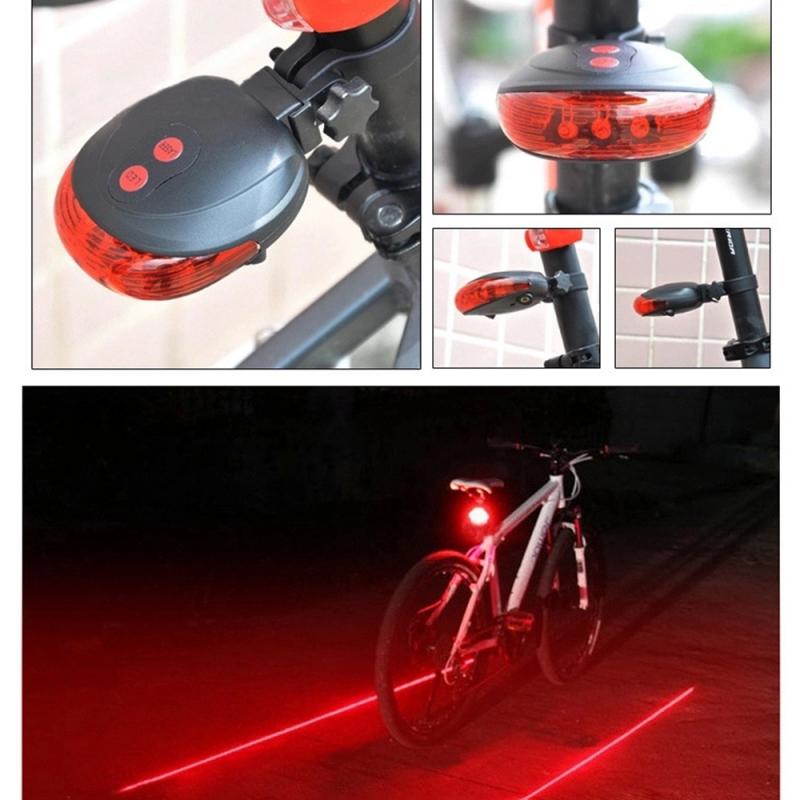 Parallel Flashlight NEW 1pc Tail 5led Parallel Line Flashlight Outdoor Riding Portable ...