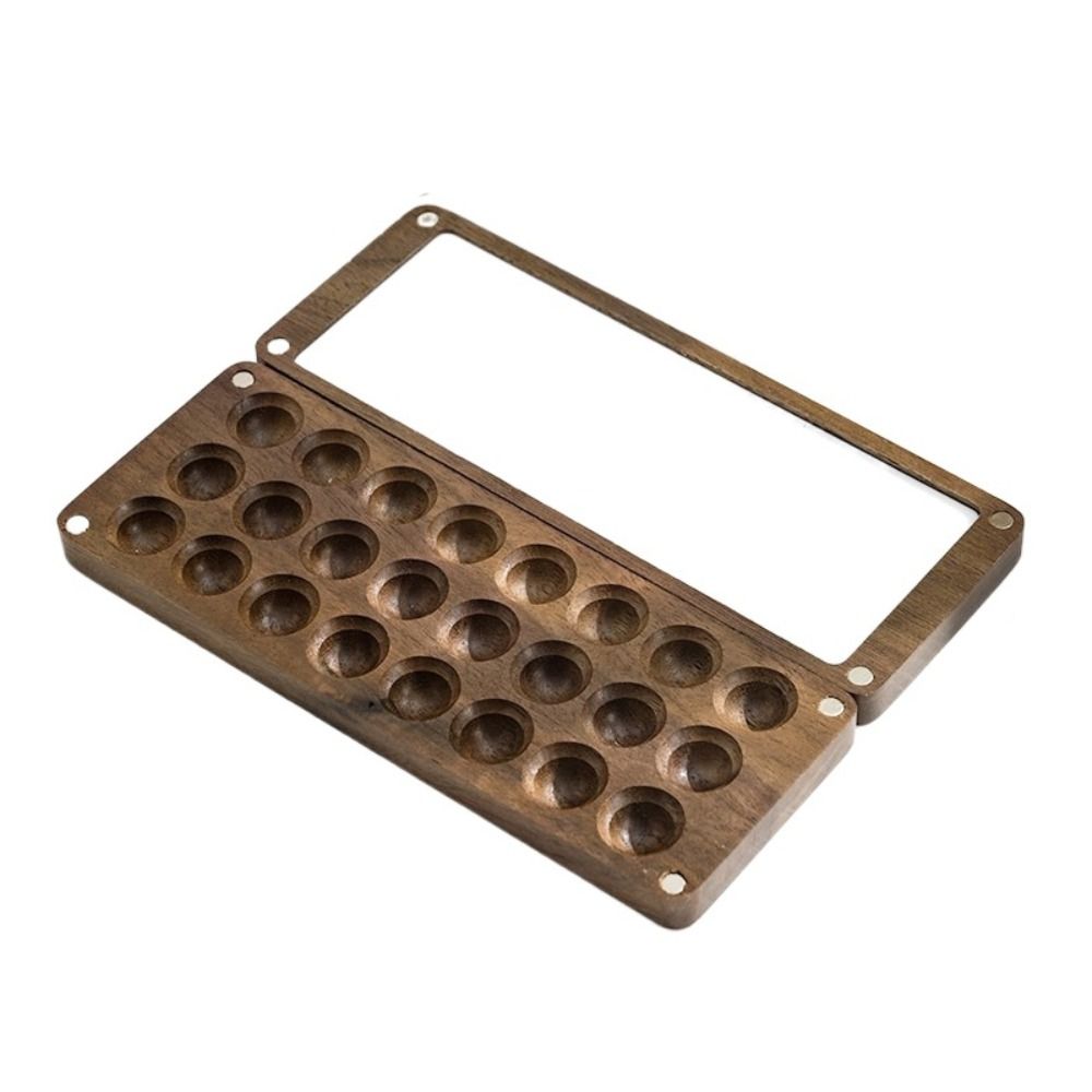 FGHJD Mini Empty Art Supplies Watercolor Wooden Portable Palette Painting Tool Painting Tray Paint Box