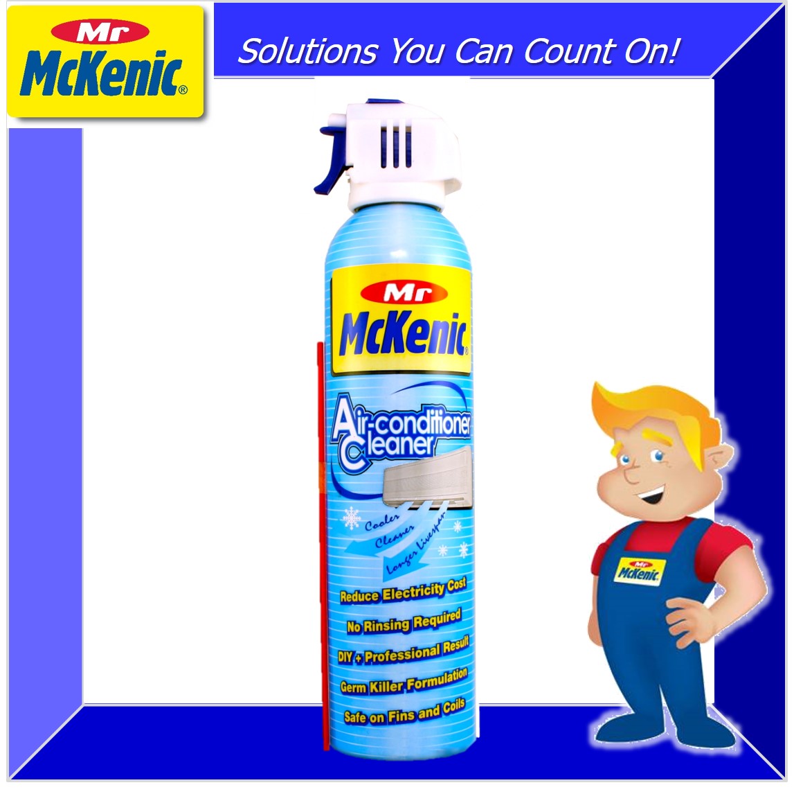 Mr Mckenic Air Conditioner Cleaner Self Rinsing 374gm Hassle Free Diy Air Con Cleaning Anti Bacterial Formula Safe On Air Con Fins And Coils Lazada Singapore