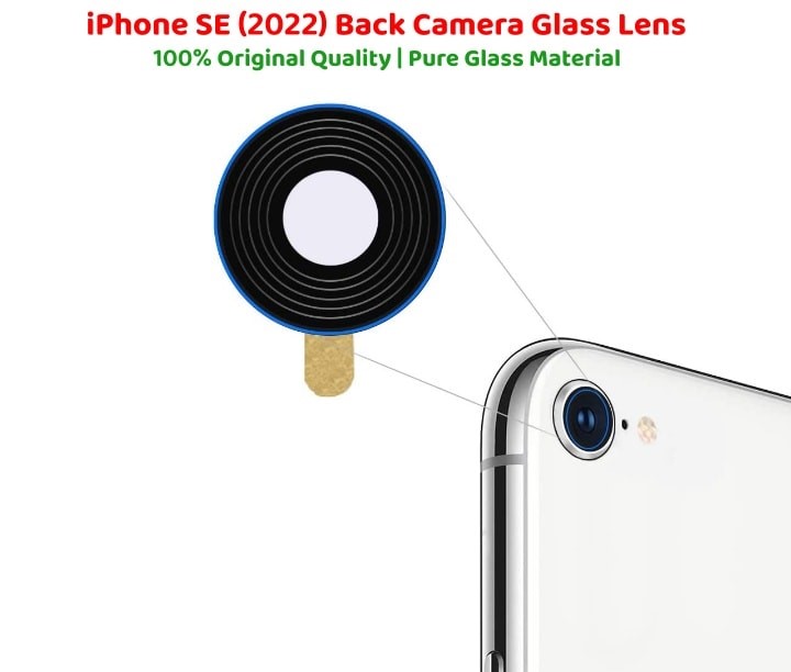 Apple Iphone SE 2022 Replacement Back Camera Glass Lens For Apple Iphone SE 2022