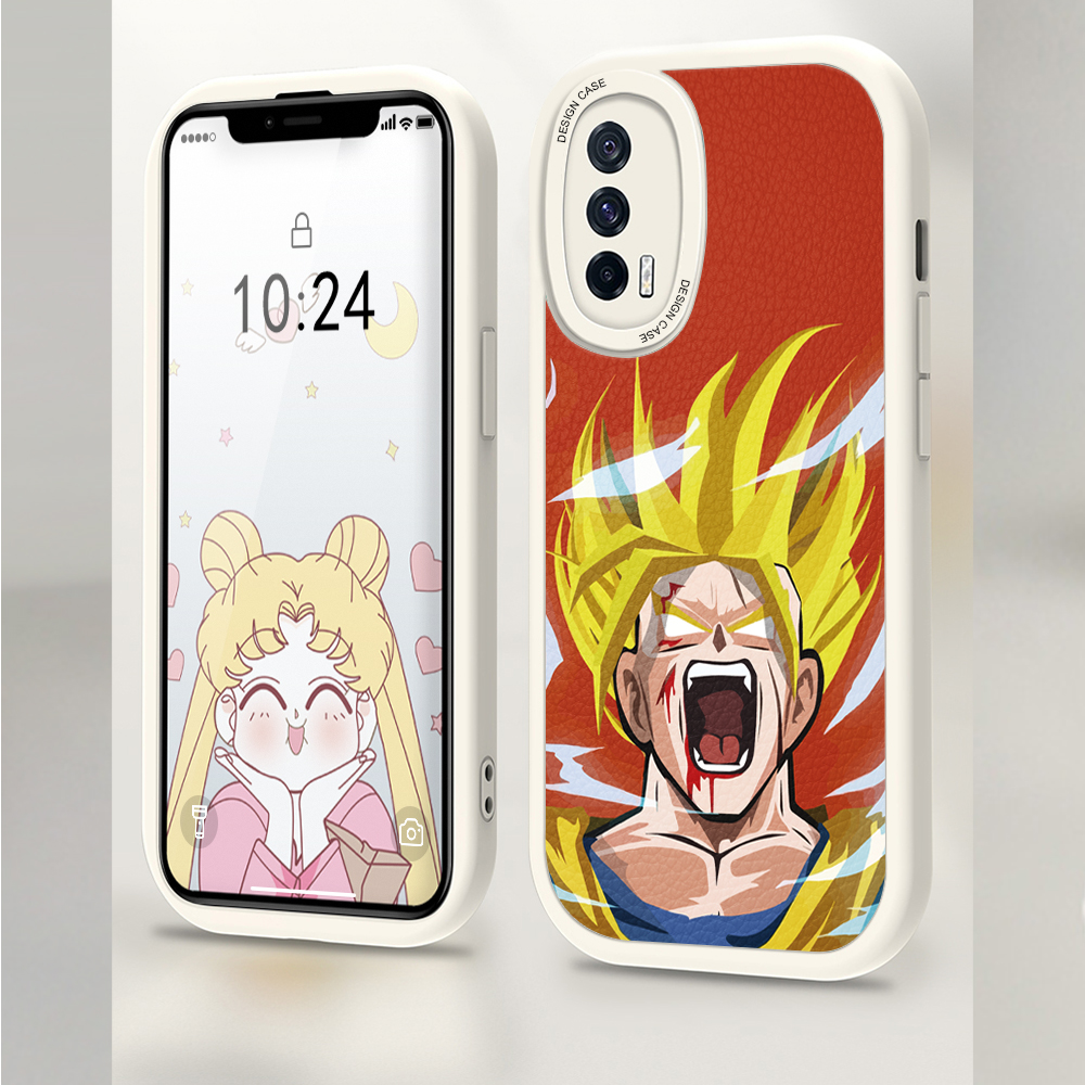 Jizetin Leather Case For iPhone 14 Plus iPhone 14 iPhone 14 Pro iPhone 14 Pro Max Slim Dragon Ball Son Goku Leather Back Casing PU Leather Cover Phone Case