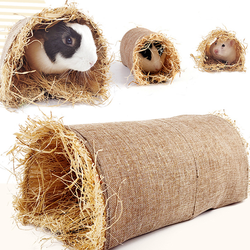 dongcheng%20Rabbit%20Hideaway%20Toy%20Animal%20Grass%20Straw%20Bunny%20Tunnel%20Toy%20Breathable%20Guinea%20Pig%20-%20Image%207