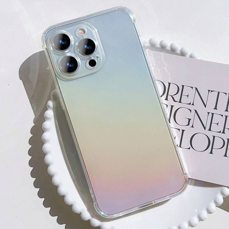 ALIGO Camera Protection Shockproof Clear Phone Case Cover Blue Light Gradient For iPhone 15 Plus 14 13 12 Pro Max fori iPhone 11