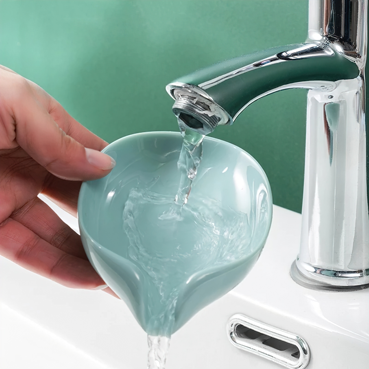 Sen-hause leaf shape soap dish organizer with draining ball bathroom plastic soap dish rack