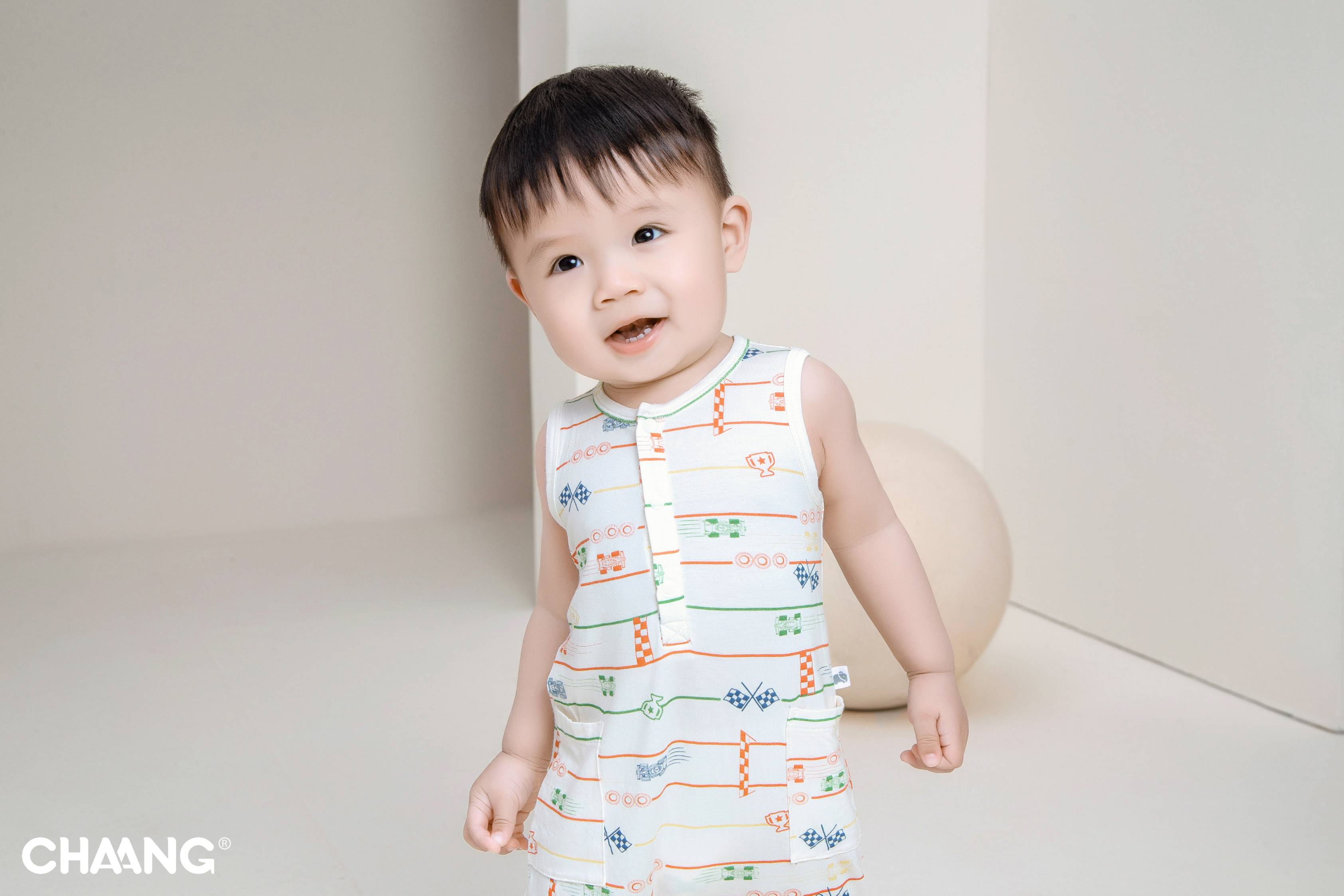 [CHAANG] Bộ Body Ba Lỗ Cho Bé Active Xe Đua Chaang