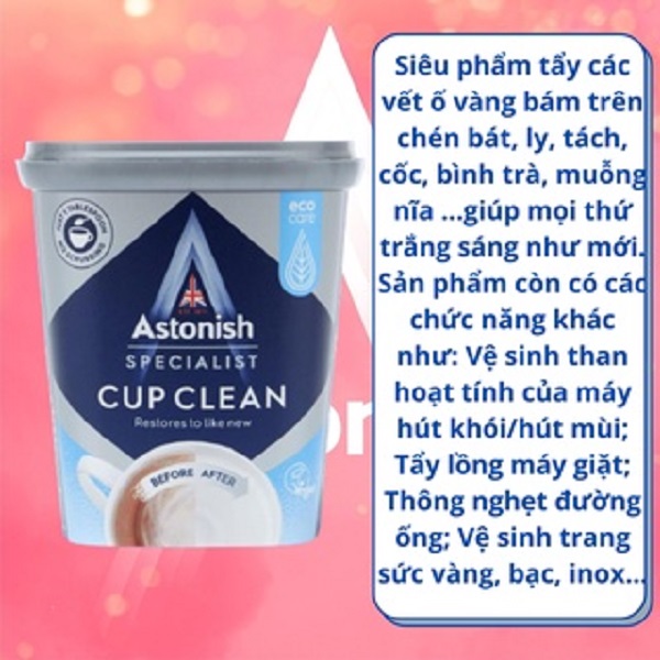 Bột tẩy cặn chè, cà phê đa năng Astonish C9630