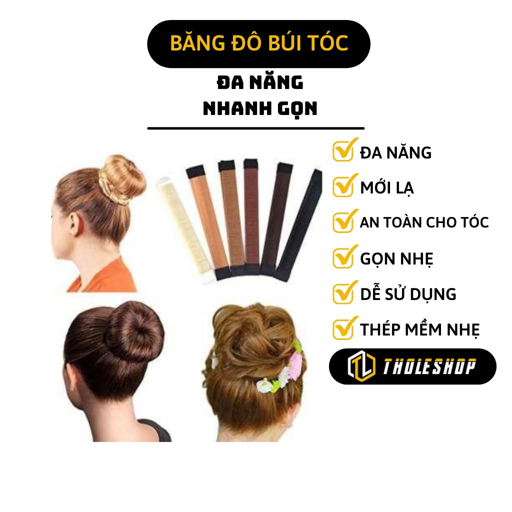 Dụng Cụ Búi Tóc - Thanh Búi Tóc Tạo 16 Kiểu - Băng Đô Búi Tóc Nữ Dạng Tròn Đa Năng