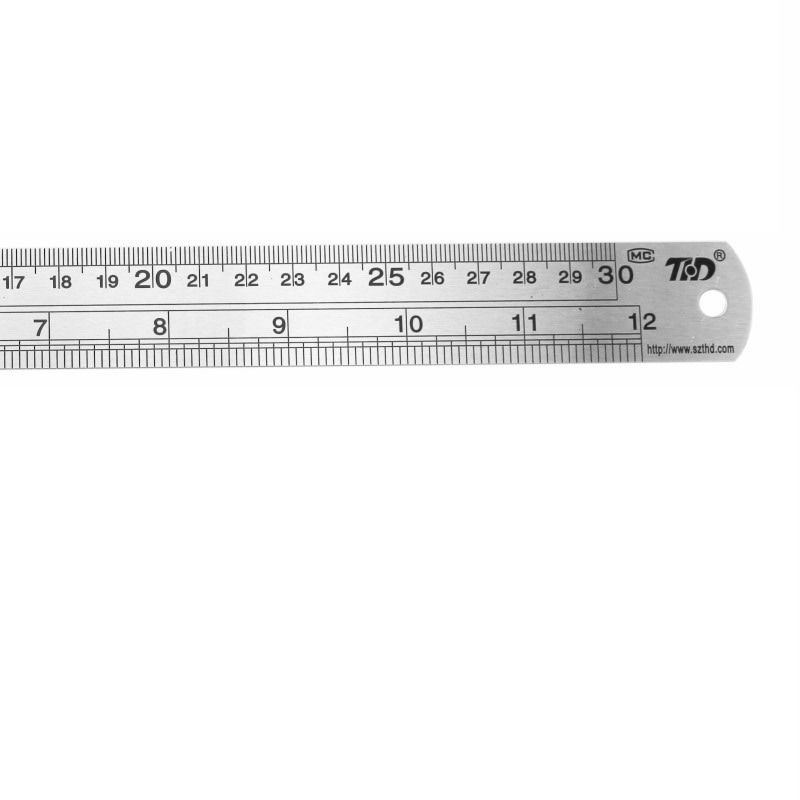 Double Side Stainless Steel Straight Ruler Metric Rule Precision Measuring  Tool 15cm/6 inch 30cm/12 inch School Office Supplies