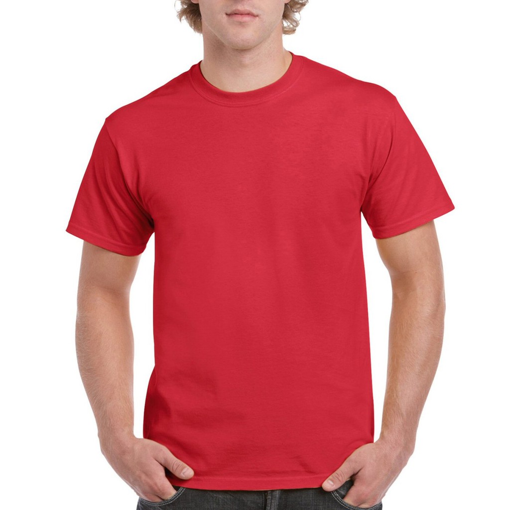 Plain T-shirts 100% Cotton T-shirt Red (UNISEX) T-shirt Kosong