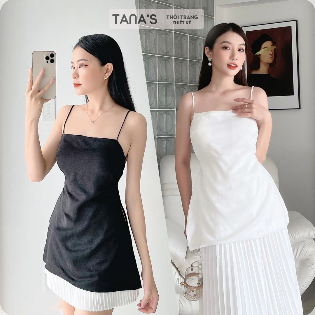 Áo lụa 2 dây hở lưng đính ngọc sang chảnh - Phong cách thời trang