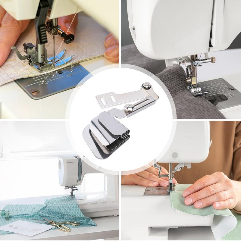 【HorizonShop】Sewing Foot Double-Layer Fabric Seaming Pulley Binder Swing Hemming Sewing Machine Presser Tool. 