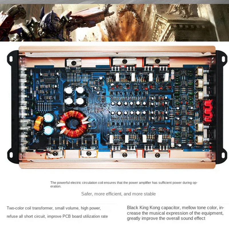 yunhaoSK-4500W Car Audio Amplifier Four-Channel High Power Amplifier