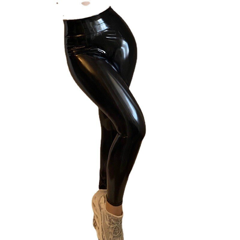 2023 Assthetic Pants Latex Gothic Shiny Faux Leather Leggings