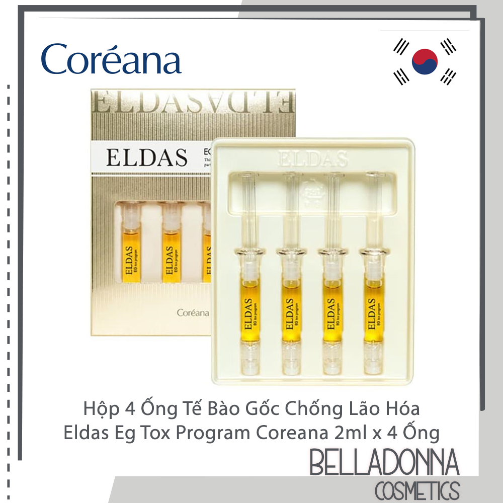 Bộ 5 ống tế bào gốc Eldas EG Tox Program Coreana phục hồi da, chống lão hóa 2ml x 5 ống