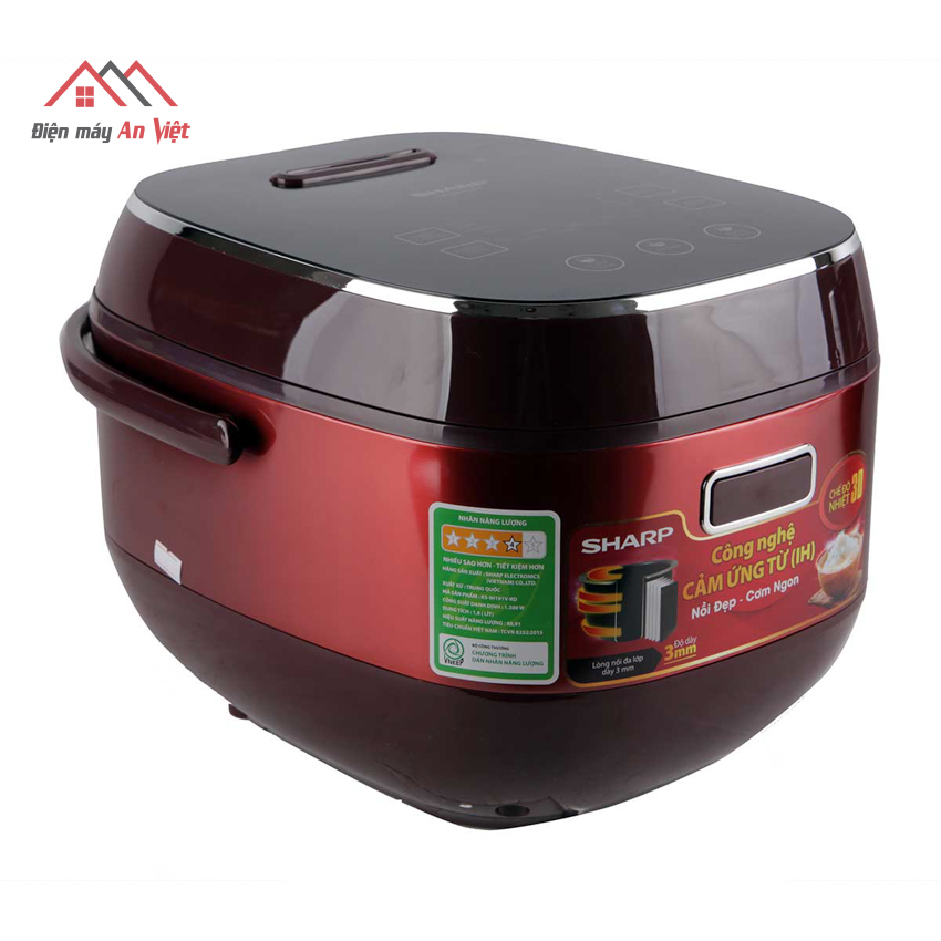 Nồi cơm cao tần 1.8 lít Sharp KS-IH191V-RD - Hàng Chính Hãng