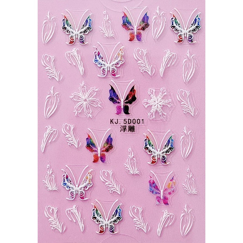 Sticker nail 5D nổi dán trang trí móng