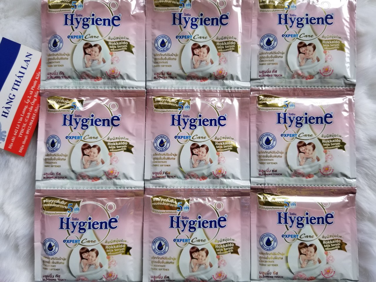 Combo 5 Dây Xả vải Hygiene Thái Lan Màu Hồng Milk Serum