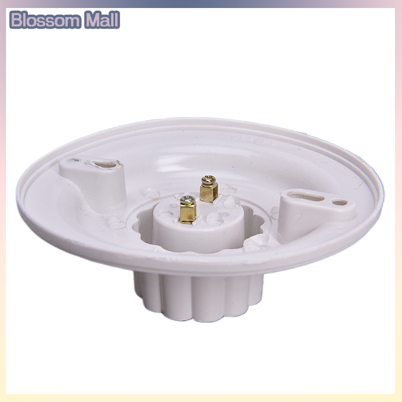 [Blossom] E27 LED Light Bulb Holder Round Socket E27 Base Hanging Lamp Socket Screw Base